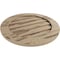 Ekena Millwork Timberthane Pecky Cypress Round Faux Wood Non-Functional Gable Vent, Primed Tan, 33"W x 33"H GVURRO33DPCPR - alternate 2